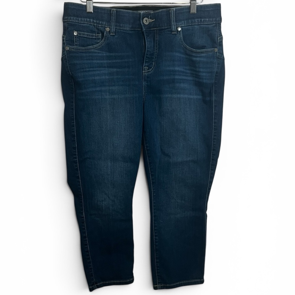 torrid Dark Blue Cropped Jeans - Ankle Length